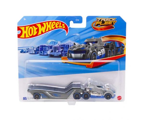 Hot Wheels: Semi Twin Mill camion transportor gri 1/64 – Mattel