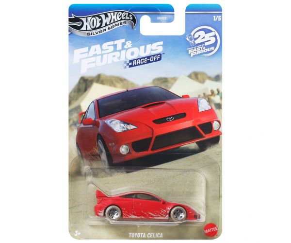 Hot Wheels Seria Silver: Mașinuță Toyota Celica din seria Furios și iute 1/64 - Mattel