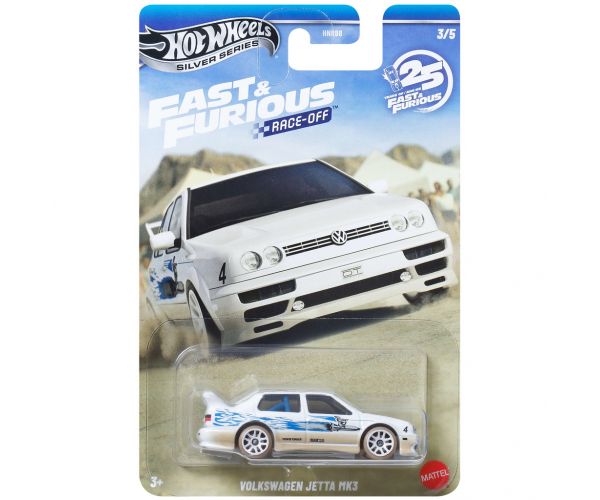 Hot Wheels Seria Silver: Mașinuță Volkswagen Jetta MK3 Fast & Furious 1/64 - Mattel