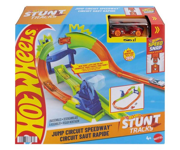 Hot Wheels: Seturi de piste de campionat - Cursă circulară cu rampă de sărituri - Mattel