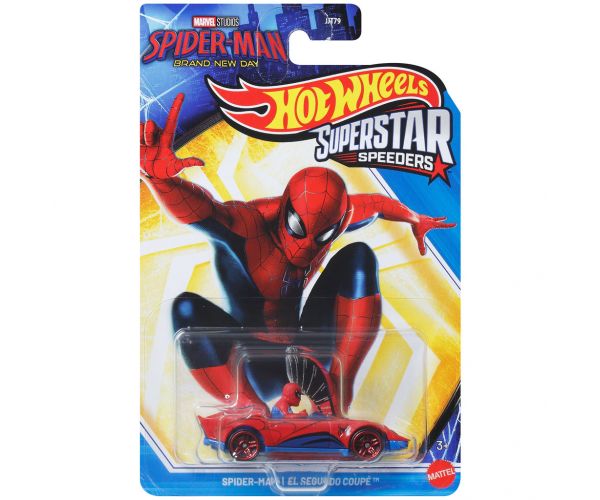 Hot Wheels: Superstar Speeders Spider-Man El Segundo Coupé mașinuță 1/64 - Mattel