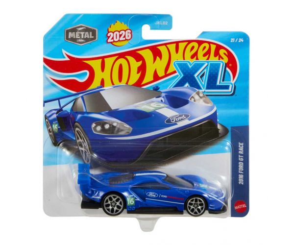 Hot Wheels XL: mașinuță Ford GT Race 2016, scară 1/43 - Mattel