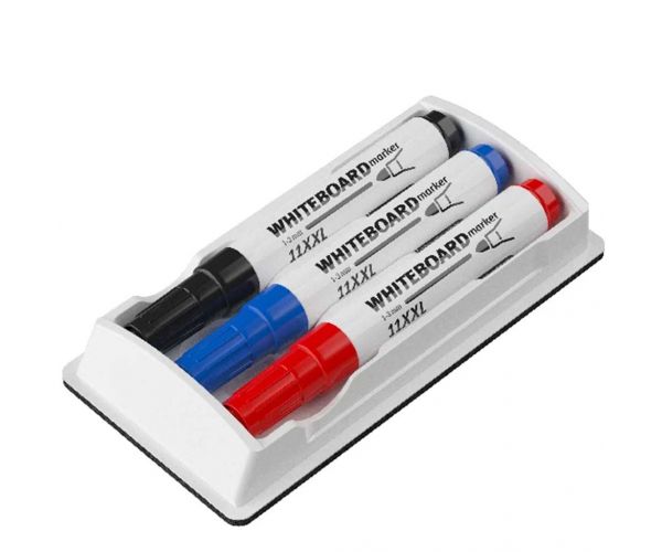 ICO: Burete pentru ștergerea tablei WhiteBoard + 3 markere pentru tablă 11XXL