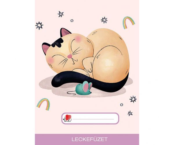 ICO: Caiet de teme cu model Süni Dreaming Cat, format A5