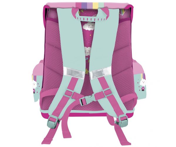 ICO: Lizzysuli Premium Lollipopp Rainbow ghiozdan ergonomic pentru școală, rucsac 39x35x24 cm