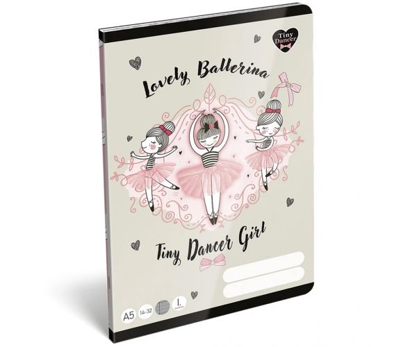 ICO: Lizzysuli Tiny Dancer Ballerina caiet liniat pentru clasa I A/5 14-32