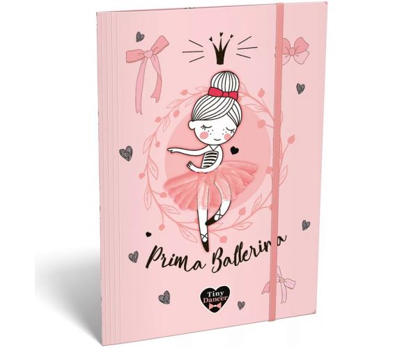 ICO: Lizzysuli Tiny Dancer Ballerina mapă cu elastic A4