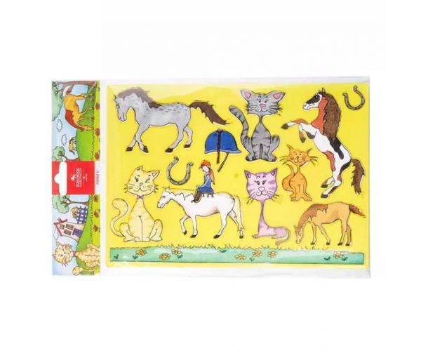 ICO: Șablon de desen Koh-I-Noor cu cai și pisici