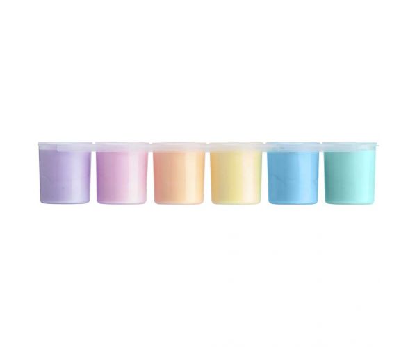 ICO: Süni — tempera în borcănașe, în culori pastelate, 6 x 25 ml