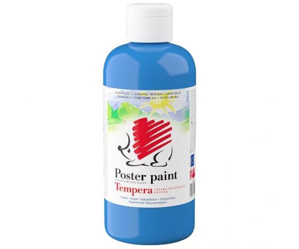 ICO: Tempera arici, culoare albastru deschis, 500 ml