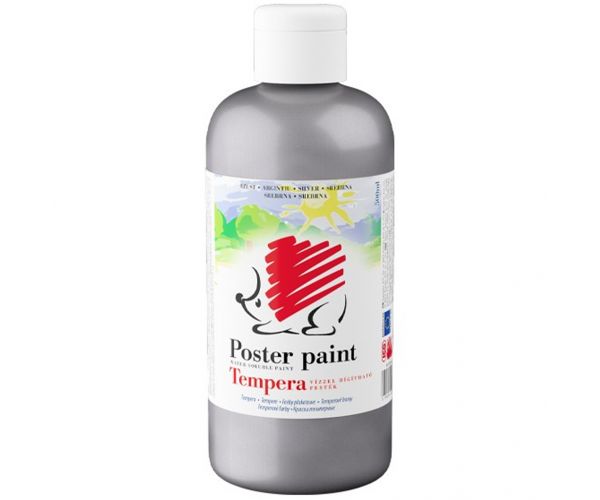 ICO: Tempera arici culoare argintie, 500 ml