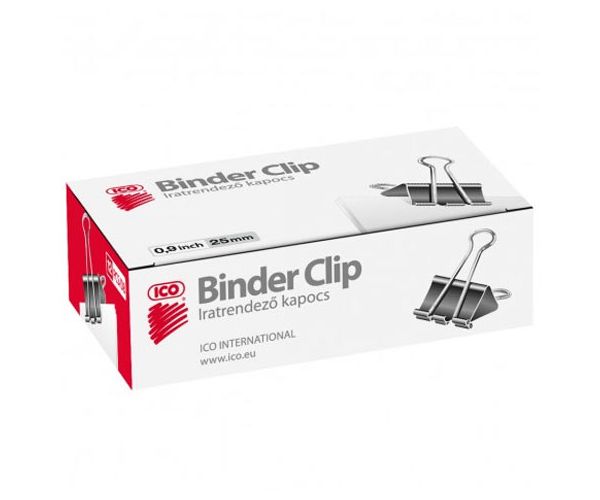 ICO: Binder csipesz 25mm 12db-os doboz
