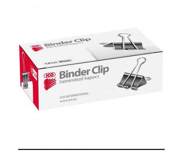 ICO: Binder csipesz 31mm 12db-os doboz