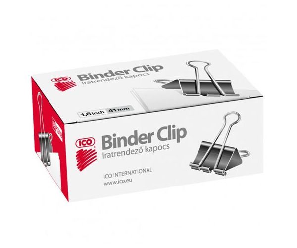 ICO: Binder csipesz 41mm 12db-os doboz