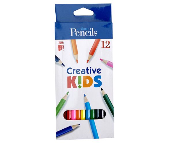 ICO: Creative Kids creion colorat hexagonal 12 bucăți set