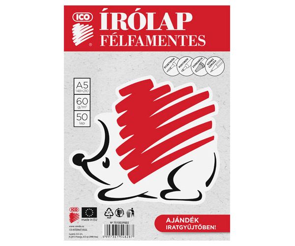 Ico: Süni félfamentes írólap A/5-ös méretben 50 lap