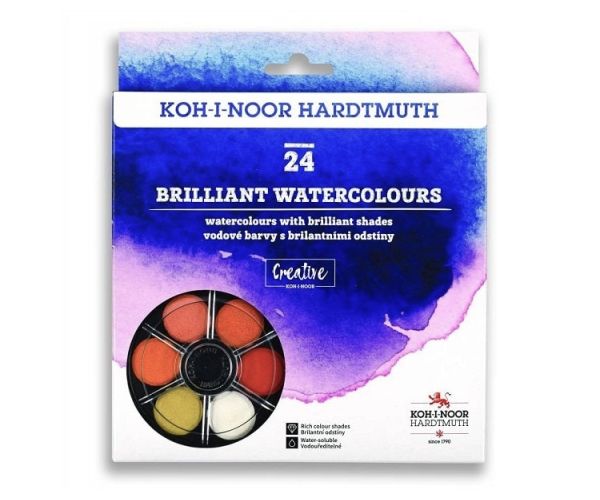 ICO: KOH-I-NOOR 24 brilliáns színű vízfesték szett