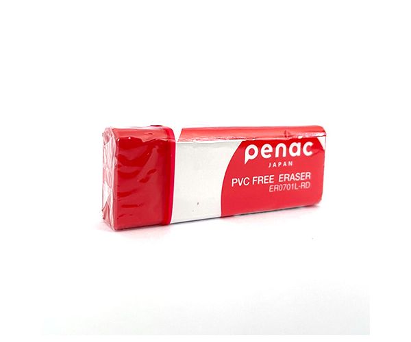 ICO: Penac radieră fără PVC culoarea roșie 5,9x2,1x1cm