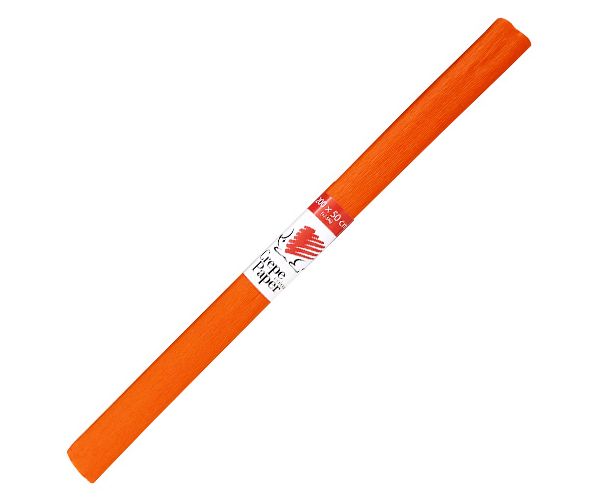 ICO: Süni hârtie creponată culoare portocaliu 200x50cm