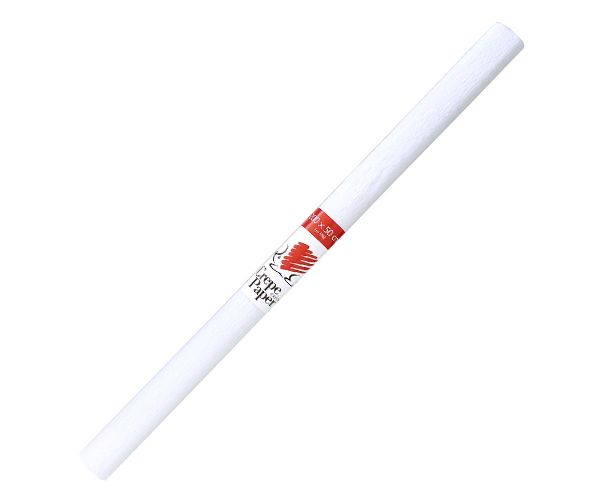 ICO: Süni hârtie creponată culoarea albă 200x50cm