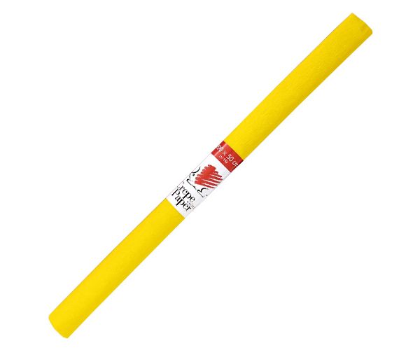 ICO: Süni hârtie creponată culoarea galbenă 200x50cm