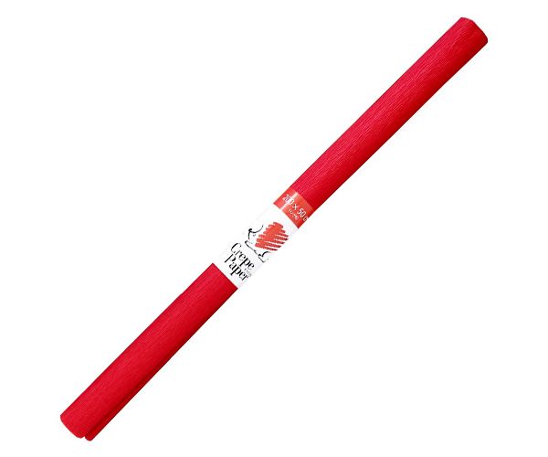 ICO: Süni krepp papír piros színben 200x50cm