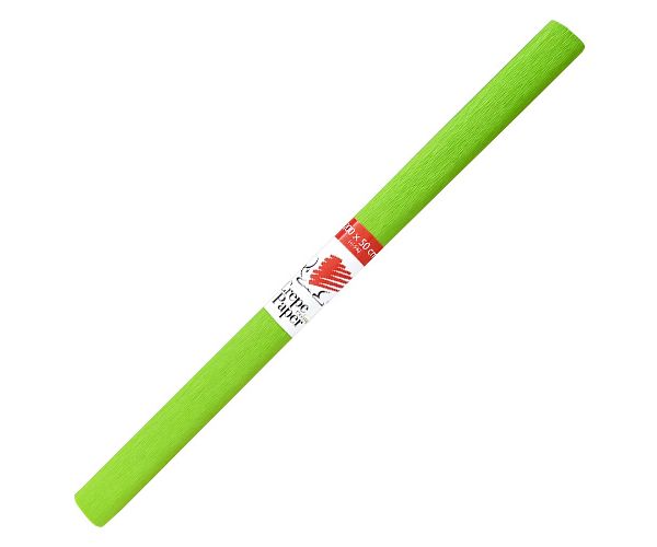 ICO: Süni hârtie creponată culoarea verde deschis 200x50cm