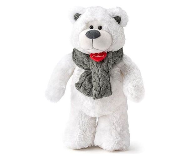 Icy Teddy fehér plüss maci 38cm - Lumpin