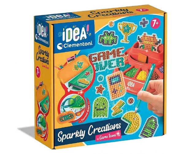 Idea! Game Icons set de creare a imaginilor cu pietre strass - Clementoni