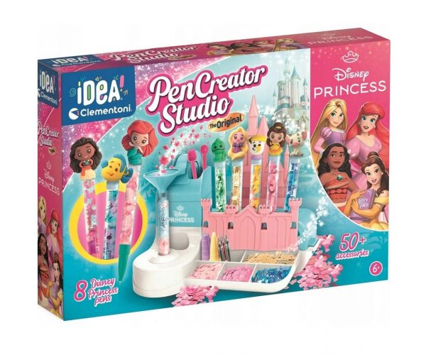 Idea! Prințesele Disney - atelier de confecționat pixuri, set creativ de joacă - Clementoni
