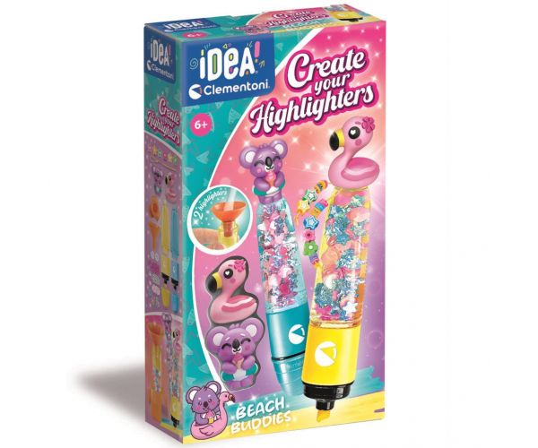 Idea! Set „Prietenii plajei” pentru confecționarea evidențiatoarelor - Clementoni