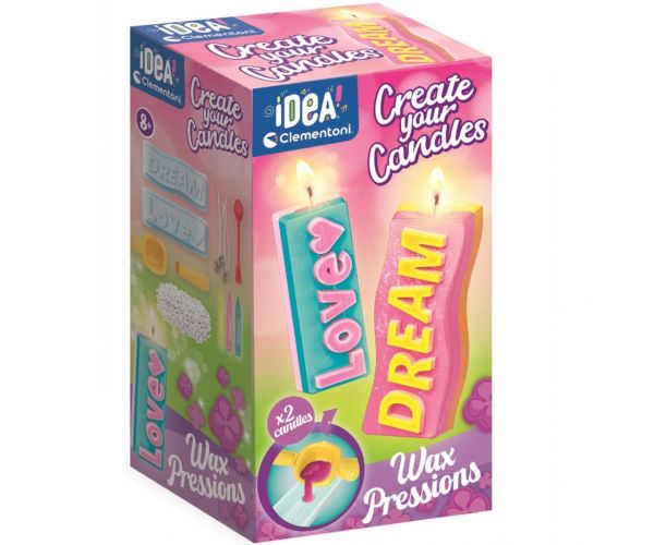 Idea! Set creativ pentru fabricarea lumânărilor cu mesaje - Clementoni