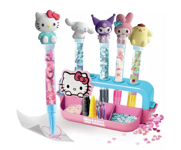 Idea! Set de joacă atelier creativ pentru fabricarea pixurilor Hello Kitty - Clementoni