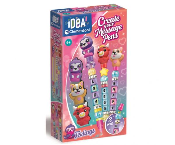 Idea! Set de pixuri pentru scris mesaje „Sentimente” - Clementoni