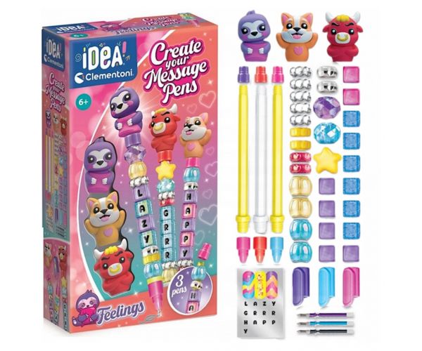 Idea! Set de pixuri pentru scris mesaje „Sentimente” - Clementoni