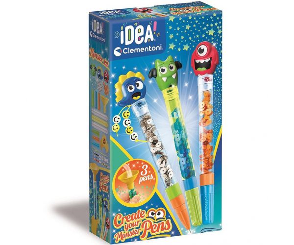 Idee! Set de creație pixuri monștri - Clementoni