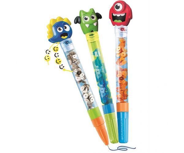 Idee! Set de creație pixuri monștri - Clementoni