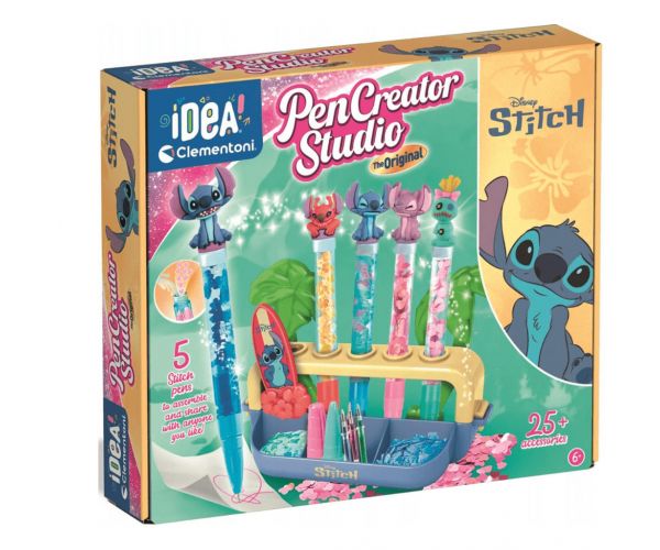 Idee! Set de laborator de fabricat pixuri Disney Stitch - Clementoni
