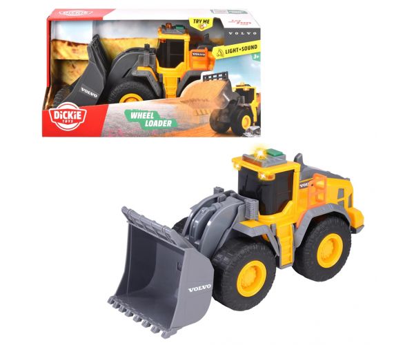 Încărcător frontal Volvo cu efecte de lumină și sunet 23cm - Dickie Toys