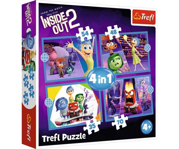 Inside Out 2: Puzzle 4 în 1 - Trefl