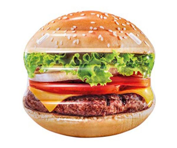 Intex: Hamburger felfújható gumimatrac 145x142cm