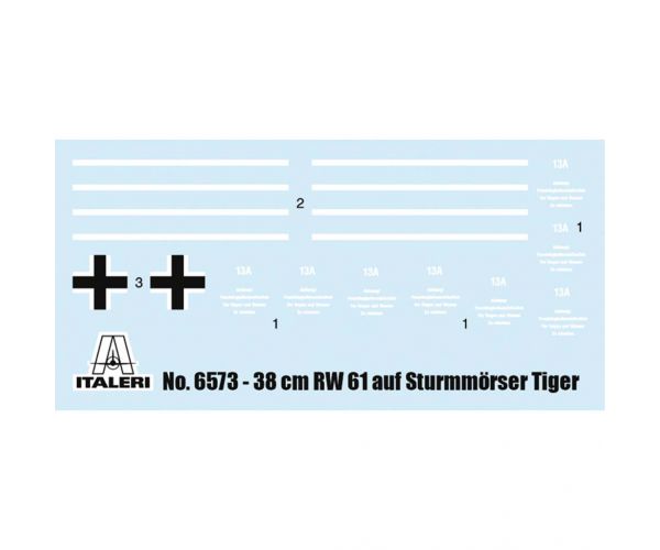 Italeri 1/35 38 cm RW 61 auf STURMMÖRSER TIGER machetă tanc