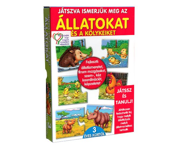 Játszva ismerjük meg az állatokat és kölykeiket