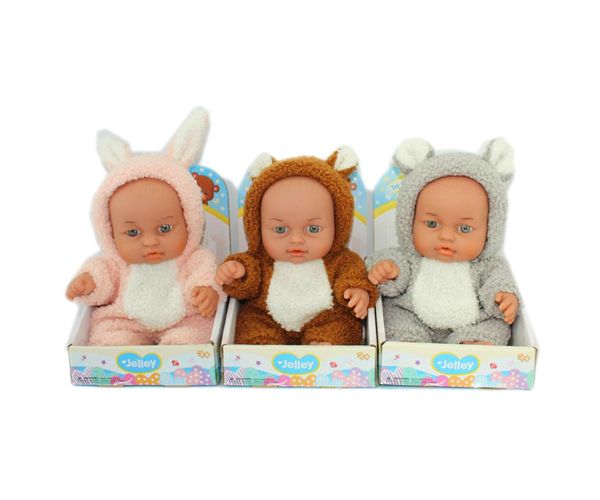 Jelley baba állatos ruhában 20cm