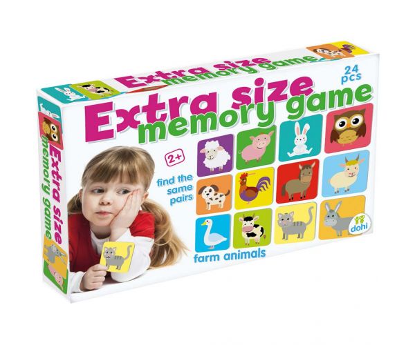 Joc de memorie extra mare - Animale de fermă