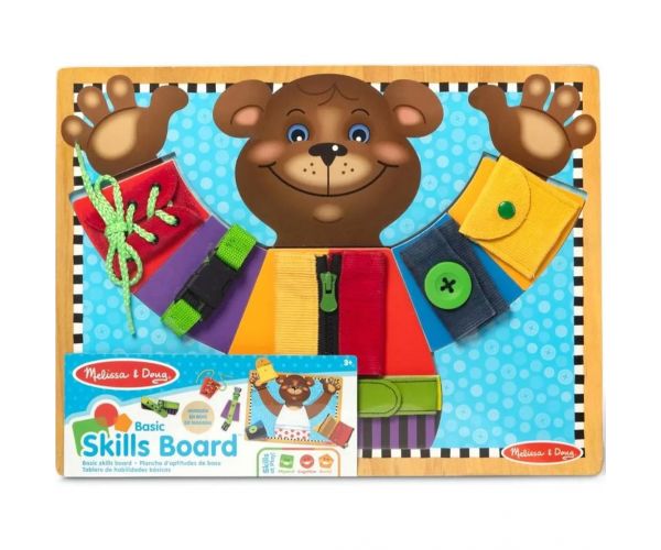 Joc educativ din lemn pentru dezvoltarea abilităților de bază cu ursuleț - Melissa & Doug