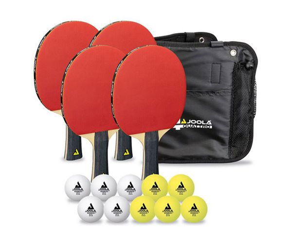 Joola Quattro pingpong rachetă și minge set în suport - Spartan