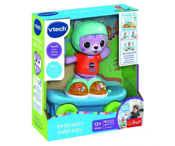 Jucărie pentru bebeluși - Pisicuță pe skateboard - V-Tech