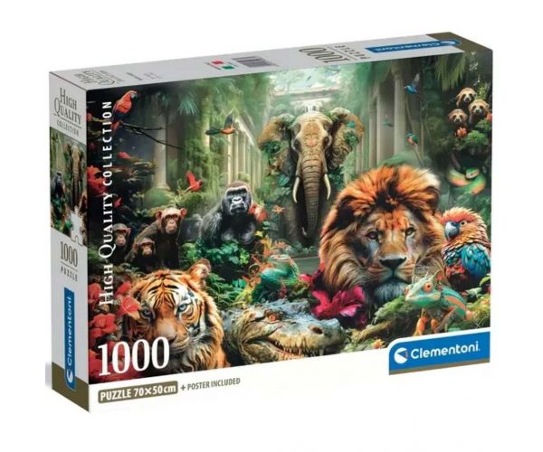 Junglă mistică puzzle HQC de 1000 de piese cu poster - Clementoni