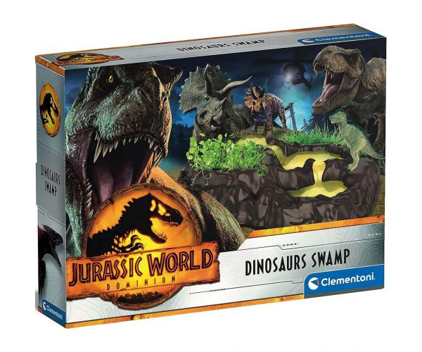 Jurassic World 3: Set de joc cu dinozauri din mlaștină - Clementoni